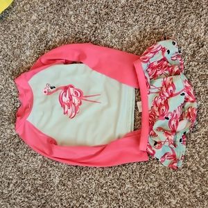 Gymboree 2T flamingo swimsuit